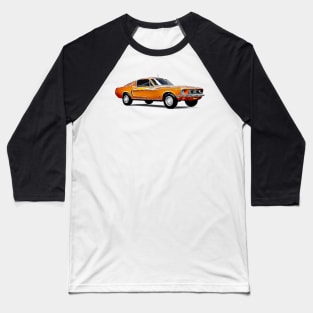 69 Mustang Fastback Cartoon Baseball T-Shirt